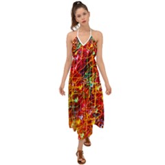 Design Art Pattern Halter Tie Back Dress  by artworkshop