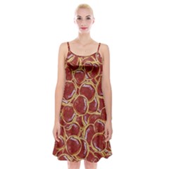 Cookies With Strawberry Jam Motif Pattern Spaghetti Strap Velvet Dress by dflcprintsclothing