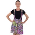 Abstract intarsio Velvet Suspender Skater Skirt View1