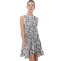 Texture Pattern Tile Frill Swing Dress View1