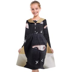 Ski Mask  Kids  Midi Sailor Dress by Holyville