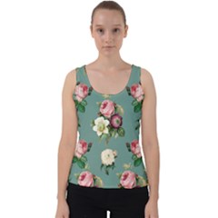 Victorian Floral Velvet Tank Top by fructosebat