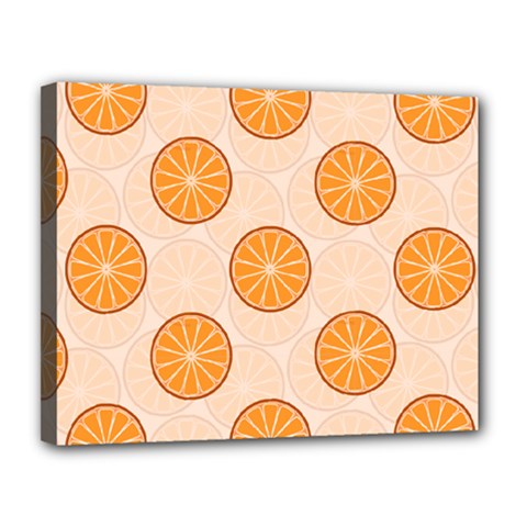 Orange Slices! Canvas 14  X 11  (stretched) by fructosebat