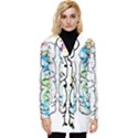 Brain-mind-psychology-idea-drawing Button Up Hooded Coat  View1