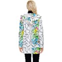 Brain-mind-psychology-idea-drawing Button Up Hooded Coat  View2