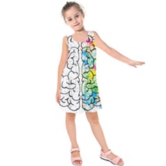 Brain-mind-psychology-idea-drawing Kids  Sleeveless Dress by Jancukart