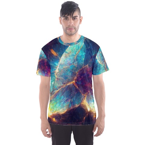 Abstract Galactic Wallpaper Men s Sport Mesh Tee by Ravend