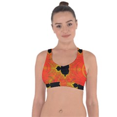 Fractal Mandelbrot Set Pattern Art Cross String Back Sports Bra by Ravend