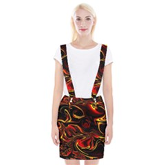 Modern Art Design Fantasy Surreal Orange Braces Suspender Skirt by Ravend