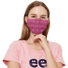 Elegant Pink Floral Geometric Pattern Fitted Cloth Face Mask (adult) by dflcprintsclothing