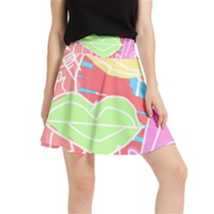 Abstract T- Shirt Aksara T- Shirt Waistband Skirt by maxcute