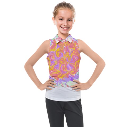 Abstract T- Shirt Circle Beauty In Abstract T- Shirt Kids  Sleeveless Polo Tee by maxcute