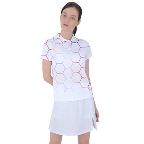 Abstract T- Shirt Honeycomb Pattern 7 Women s Polo Tee by maxcute