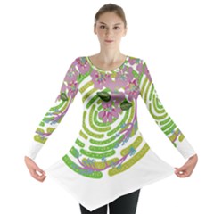 Abstract T- Shirt Tropical World T- Shirt Long Sleeve Tunic  by maxcute