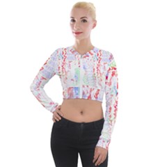 Abstractart T- Shirt Abstract Forest In Pink T- Shirt Long Sleeve Cropped Velvet Jacket by maxcute