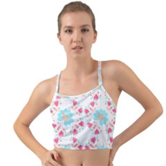 Batik T- Shirt Batik Flower Pattern 6 Mini Tank Bikini Top