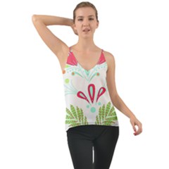 Batik T- Shirt Batik Flowers  Pattern T- Shirt Chiffon Cami by maxcute