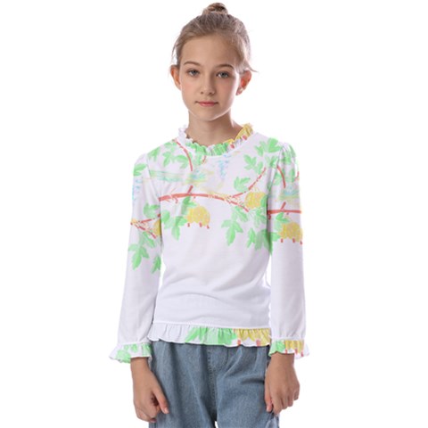 Bird Lover T- Shirtbird T- Shirt (23) Kids  Frill Detail Tee by maxcute