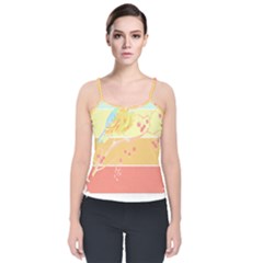 Bird Lover T- Shirtbird T- Shirt (34) Velvet Spaghetti Strap Top by maxcute