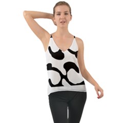 Black And White Swirl Pattern T- Shirt Black And White Swirl Pattern T- Shirt Chiffon Cami by maxcute