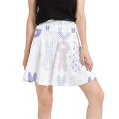 Bunnies T- Shirt Easter Bunnies Pattern T- Shirt Waistband Skirt by maxcute