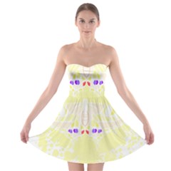 Butterfly Art T- Shirtbutterfly T- Shirt (4) Strapless Bra Top Dress by maxcute