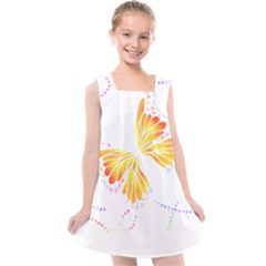 Butterfly Art T- Shirtbutterfly T- Shirt (5) Kids  Cross Back Dress by maxcute