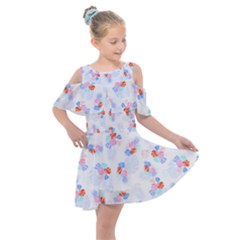 Exotic Flowers T- Shirt Modern Exotic Tropical Jungle Pattern T- Shirt Kids  Shoulder Cutout Chiffon Dress by maxcute