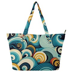 Waves Full Print Shoulder Bag by fructosebat