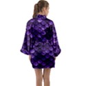 Purple Scales! Long Sleeve Satin Kimono View2