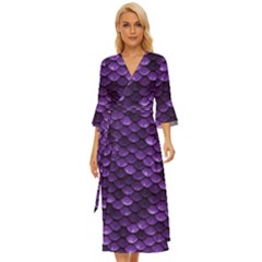 Purple Scales! Midsummer Wrap Dress by fructosebat