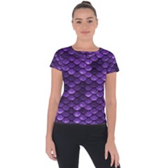 Purple Scales! Short Sleeve Sports Top  by fructosebat