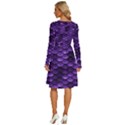 Purple Scales! Long Sleeve Dress With Pocket View4