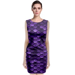 Purple Scales! Sleeveless Velvet Midi Dress by fructosebat