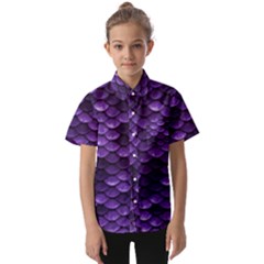 Purple Scales! Kids  Short Sleeve Shirt by fructosebat