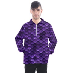 Purple Scales! Men s Half Zip Pullover by fructosebat