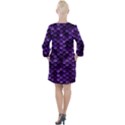 Purple Scales! Open Neck Shift Dress View2