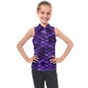 Purple Scales! Kids  Sleeveless Polo Tee View1