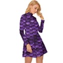 Purple Scales! Long Sleeve Velour Longline Dress View3