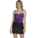 Purple Scales! Flowy Camisole Tie Up Top View1