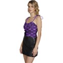 Purple Scales! Flowy Camisole Tie Up Top View2