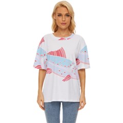 Fishing Lover T- Shirtfish T- Shirt (2) Oversized Basic Tee by maxcute