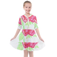 Flowers Art T- Shirtflower T- Shirt (1) Kids  All Frills Chiffon Dress by maxcute