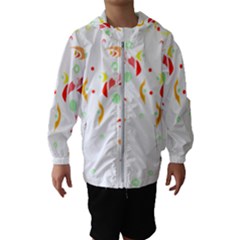 Flowers Art T- Shirtflowers T- Shirt (6) Kids  Hooded Windbreaker by maxcute