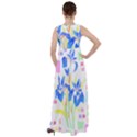 Flowers Art T- Shirtflowers T- Shirt (8) Empire Waist Velour Maxi Dress View2