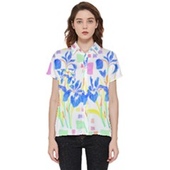 Flowers Art T- Shirtflowers T- Shirt (8) Short Sleeve Pocket Shirt by maxcute