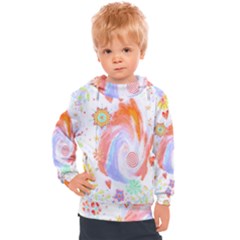 Flowers Blooming T- Shirt Coming Through  T- Shirt Kids  Hooded Pullover by maxcute