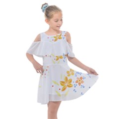 Flowers Lover T- Shirtflowers T- Shirt (1) Kids  Shoulder Cutout Chiffon Dress by maxcute