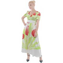 Flowers Lover T- Shirtflowers T- Shirt (7) Button Up Short Sleeve Maxi Dress by maxcute