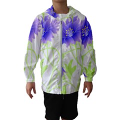 Flowers Pattern T- Shirtflowers T- Shirt Kids  Hooded Windbreaker by maxcute